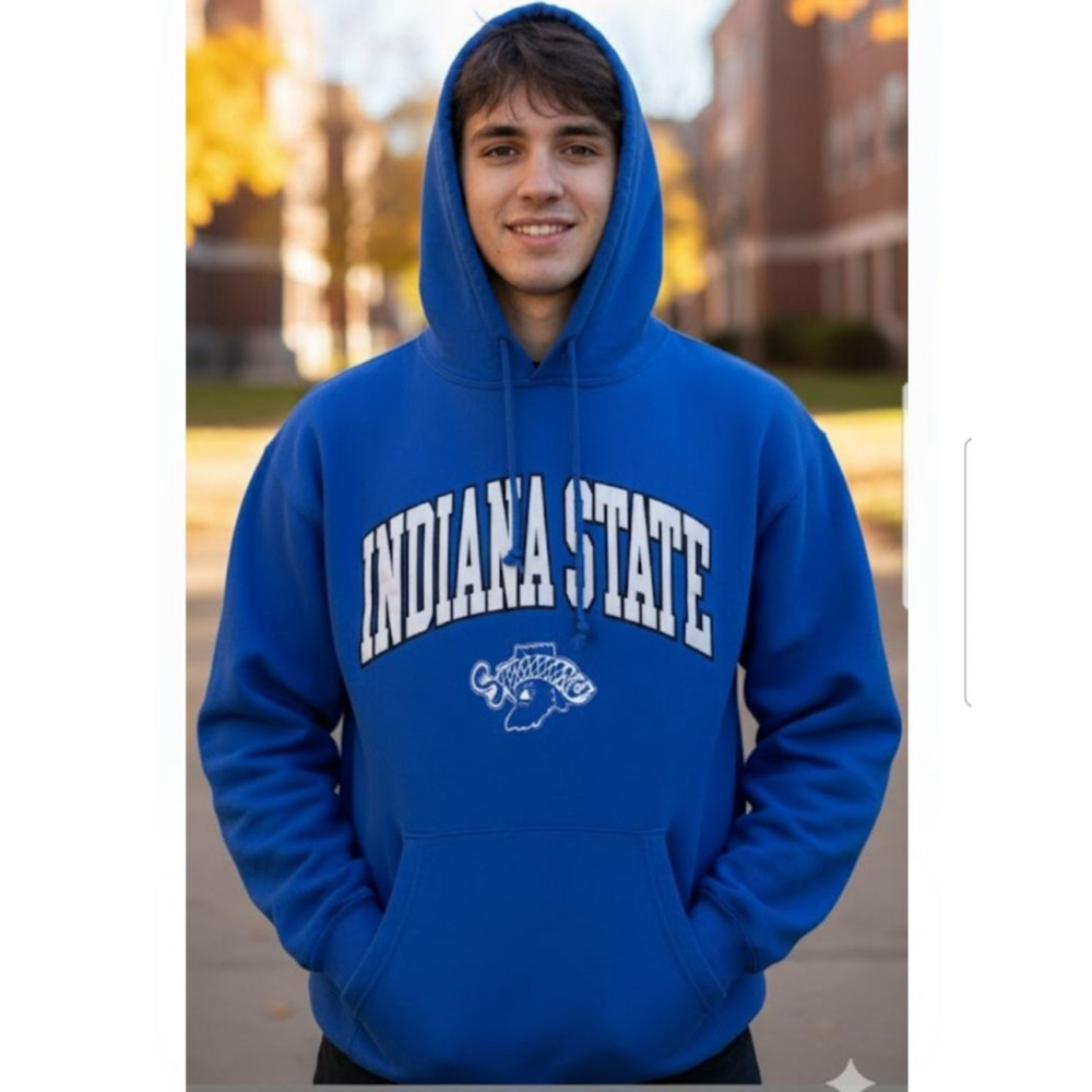 Heisman by Rbk Indiana State Hoodie Sweatshirt Medium